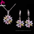 New Design Costume Flower Pendant Jewelry Set